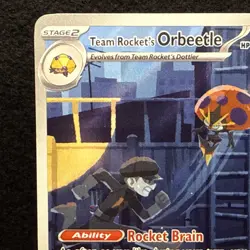 Pokemon TCG Team Rocket's Orbeetle 198/182 Illustration Rare Destined Rivals NM - Image 2