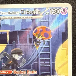Pokemon TCG Team Rocket's Orbeetle 198/182 Illustration Rare Destined Rivals NM - Image 3