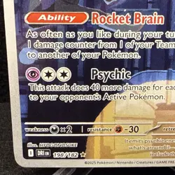 Pokemon TCG Team Rocket's Orbeetle 198/182 Illustration Rare Destined Rivals NM - Image 4