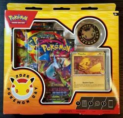 Pokemon Day 2026 Collection Box. 3 Booster Packs/Pikachu Coin/Stamped Promo! TCG - Image 1