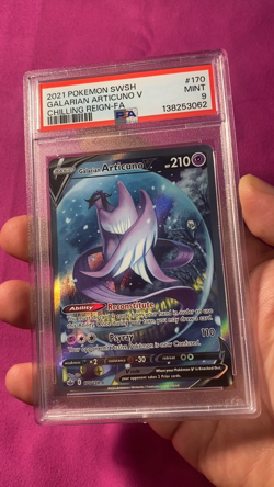 PSA 9 MINT Galarian Articuno V Full Art 170/198 Chilling Reign 2021 Pokemon SWSH - Image 2