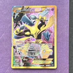 Pokemon Alakazam EX Full Art Secret Rare Holo 125/124 XY Fates Collide - Image 1