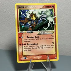 Pokemon Entei Gold Star 113/115 Unseen Forces Holo LP+ - Image 1