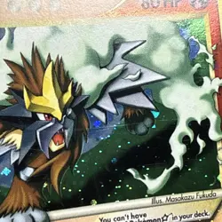 Pokemon Entei Gold Star 113/115 Unseen Forces Holo LP+ - Image 3