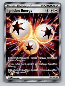 Pokemon TCG Ignition Energy Holo Ultra Rare ME02: Phantasmal Flames 124/094 - Image 1