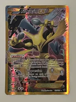 Pokemon TCG 125/124 Alakazam EX Full Art Secret Rare Lightly Played 2016 - Image 2