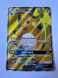 Pokemon Raichu GX SM90 Sm Holo Black Star Promo Mint - Image 1