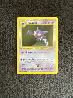 Haunter Base Set 1st Edition Shadowless 29/102 Pokemon TCG LP - Image 1