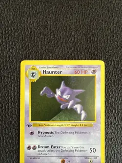 Haunter Base Set 1st Edition Shadowless 29/102 Pokemon TCG LP - Image 3