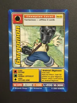 Gargomon Mo-03 Digimon Movie Promo Card 2000 - Image 1