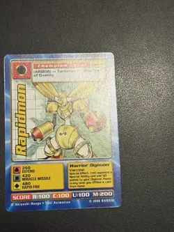 Rapidmon Mo-05 Digimon Movie Promo Card 2000 - Image 2