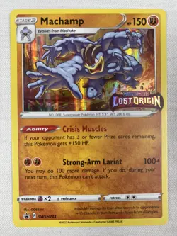 Machamp SWSH243 Prerelease Lost Orgins Stamped Black Star Promo Pokemon TCG NM - Image 1