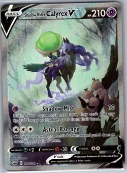 Shadow Rider Calyrex V (Alternate Art) 172/198 Chilling Reign - Pokemon Card NM - Image 1