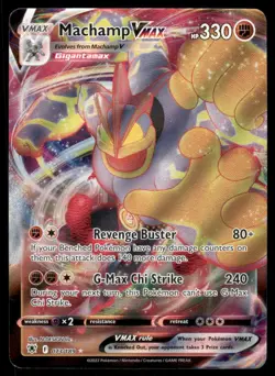 Pokemon Cards Machamp VMAX 073/189 Astral Radiance Holo VMAX Rare LP - Image 1