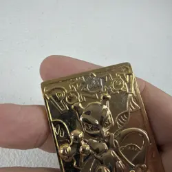 Vintage Pokemon Mewtwo Gold Plated Metal Card 1999 Nintendo Collectible Rare - Image 5