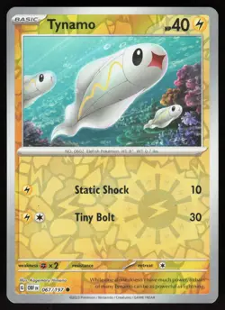 Tynamo 067/197 Common Obsidian Flames Pokemon Reverse Holo Near Mint - Image 1