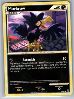 Murkrow 58/90 Non Holo Undaunted - Pokemon Card - NM - Image 1
