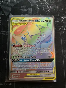 Pokemon TCG Venusaur & Snivy GX Rainbow Rare Holo 249/236 SM-Cosmic Eclipse 🔥 - Image 1