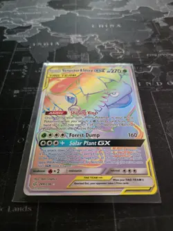 Pokemon TCG Venusaur & Snivy GX Rainbow Rare Holo 249/236 SM-Cosmic Eclipse 🔥 - Image 2