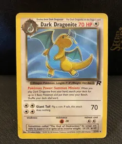 HP Pokemon TCG Dark Dragonite Team Rocket 22/82 Holo Rare English Unlimited - Image 1