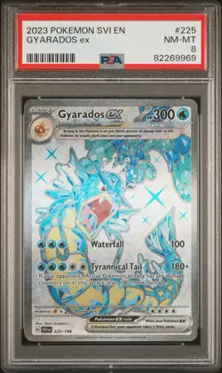 2023 POKEMON SVI EN-SCARLET & VIOLET 225 GYARADOS EX ULTRA RARE PSA 8 - Image 1