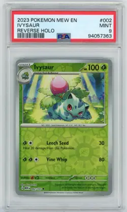 PSA MINT 9 - 2023 POKEMON MEW EN-151 REVERSE HOLO 002 IVYSAUR - Image 1