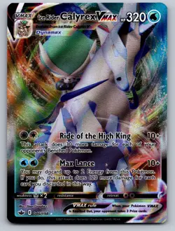 Ice Rider Calyrex VMAX 046/198 Holo VMAX Rare Chilling Reign Pokemon Near Mint - Image 1