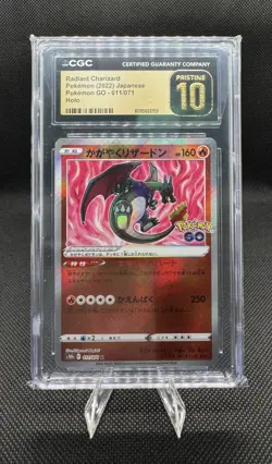 2022 Japanese Radiant Charizard Holo 011/071 Pokemon GO CGC Pristine 10 - Image 1