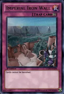 YuGiOh! Imperial Iron Wall x3 LCJW-EN298 1st Edition Ultra Rare LP - Image 1