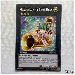 Melomelody the Brass Djinn - SP14-EN030 - Common 1st Edition Yugioh - Image 1