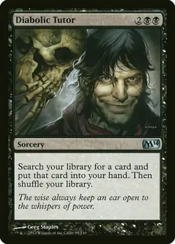 MTG - Diabolic Tutor (M14 LP/EX - Image 1