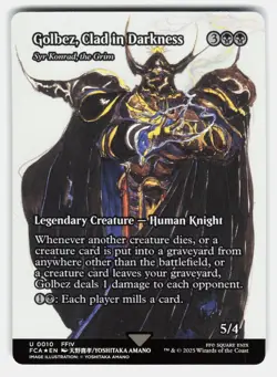 GOLBEZ, CLAD IN DARKNESS - SYR KONRAD, THE GRIM (SHOWCASE) FOIL MTG AMANO NM/M - Image 1