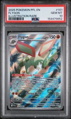 2025 POKEMON PFL EN-PHANTASMAL FLAMES ILLUSTRATION RARE #101 FLYGON PSA 10 - Image 1