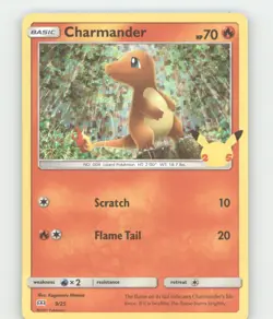 CHARMANDER 009/025 PROMO MCDONALD'S 25TH ANNIVERSARY PROMOS POKEMON HOLO NM/M - Image 2