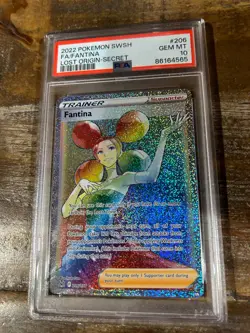 POKEMON 2022 Lost Origin Full Art Trainer FANTINA #206 PSA 10 Gem Mint - Image 1