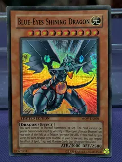 Blue-Eyes Shining Dragon - MOV-EN001 - Super Rare - Limited Edition MP/HP+ - Image 1