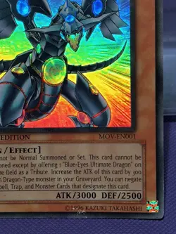 Blue-Eyes Shining Dragon - MOV-EN001 - Super Rare - Limited Edition MP/HP+ - Image 4