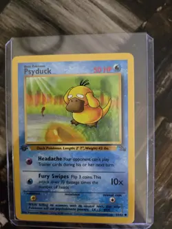 Wizards of the Coast Pokemon TCG Fossil 1st Edition 1999 Psyduck 53/62 x2 - Image 1