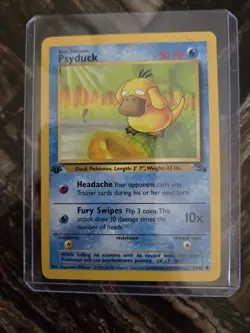 Wizards of the Coast Pokemon TCG Fossil 1st Edition 1999 Psyduck 53/62 x2 - Image 4
