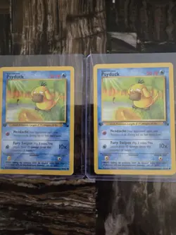 Wizards of the Coast Pokemon TCG Fossil 1st Edition 1999 Psyduck 53/62 x2 - Image 5