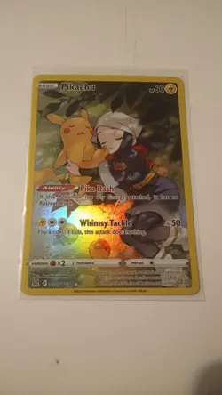 Pokemon Full Art Trainer Gallery Pokemon Pikachu TG05/TG30 Lost Origin - Image 1