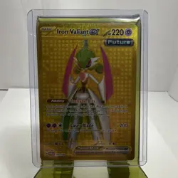 Pokemon Iron Valiant EX Gold Holo SV04: Paradox Rift 267/182 220 HP - Image 1