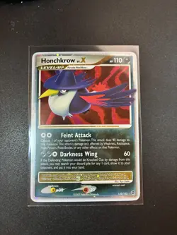 Honchkrow LV.X 132/132 - Pokemon Secret Wonders ULTRA RARE Holo - LP - WRITING - Image 1