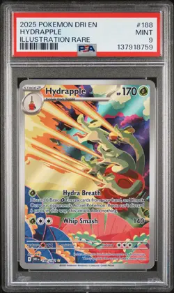 PSA 9 Hydrapple Illustration Rare Pokemon Dri En-Destined Rivals 188 - Image 1