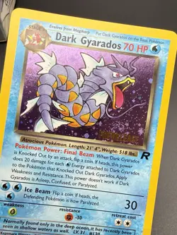 Dark Gyarados NM 8/82 🌀 SWIRL - Holo Prerelease Promo Team Rocket - Pokemon D - Image 3