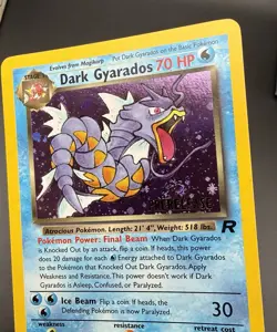 Dark Gyarados NM 8/82 🌀 SWIRL - Holo Prerelease Promo Team Rocket - Pokemon D - Image 4