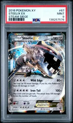 2016 Pokemon Steam Siege Steelix EX #67 PSA 9 - Image 1
