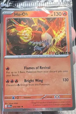 Pokemon TCG Ho-Oh EB Games Stamped Promo 010/086 Chaos Rising Preorder (SEALED!) - Image 1