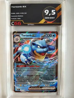 Carte Pokemon Francais Tortank ex (SCR 030) Couronne Stellaire CGG 9,5 26770061 - Image 1