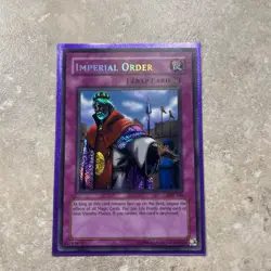 YuGiOh TCG Imperial Order Secret Rare PSV-EN104 Unlimited Edition LP To MP - Image 1